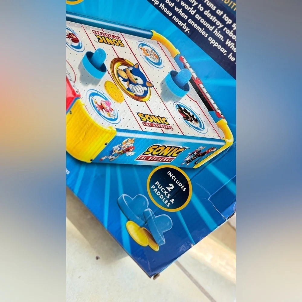 Sonic The Hedgehog TableTop Air Hockey - New - Air Powered BF Or Kid Gift! Rare!